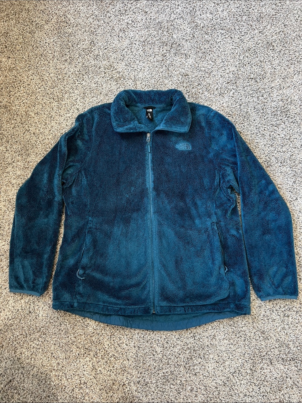 The North Face Women's Teal Plush Full-Zip Jacket